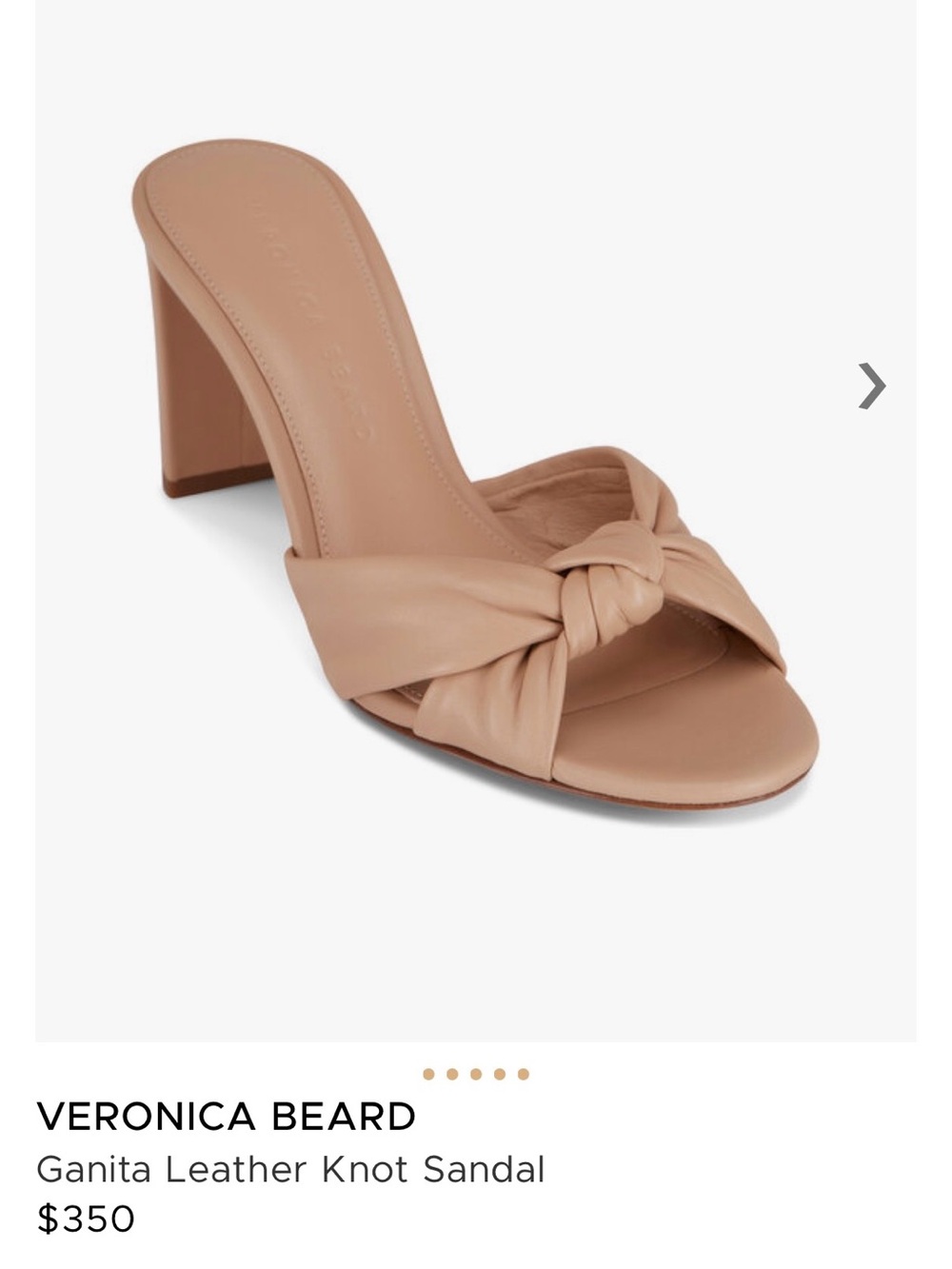 Veronica Beard Ganita Knot Leather Mule in Tan